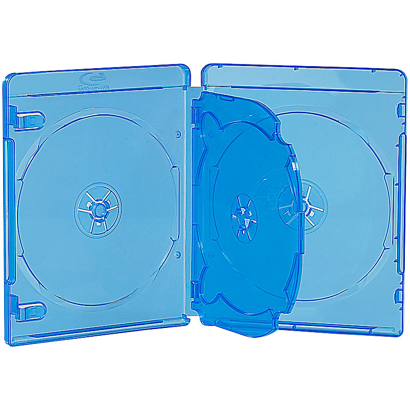 Blu-ray Soft-Hüllen blau-transparent im 10er-Pack für je 4 Discs