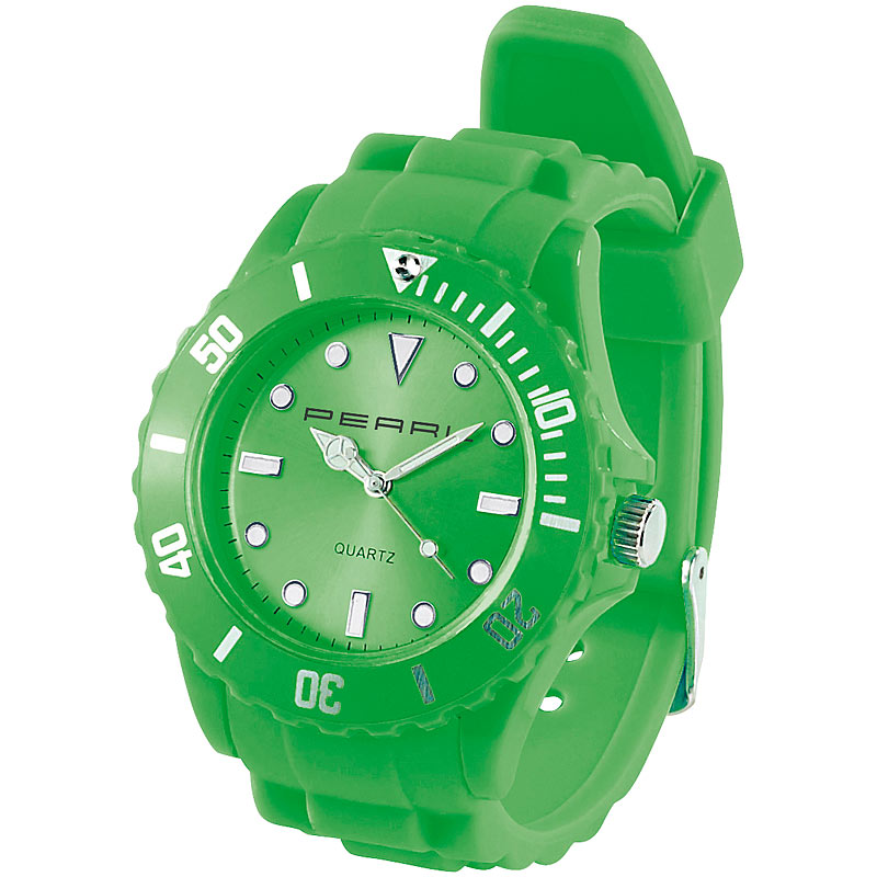 Silikon Armbanduhr grün