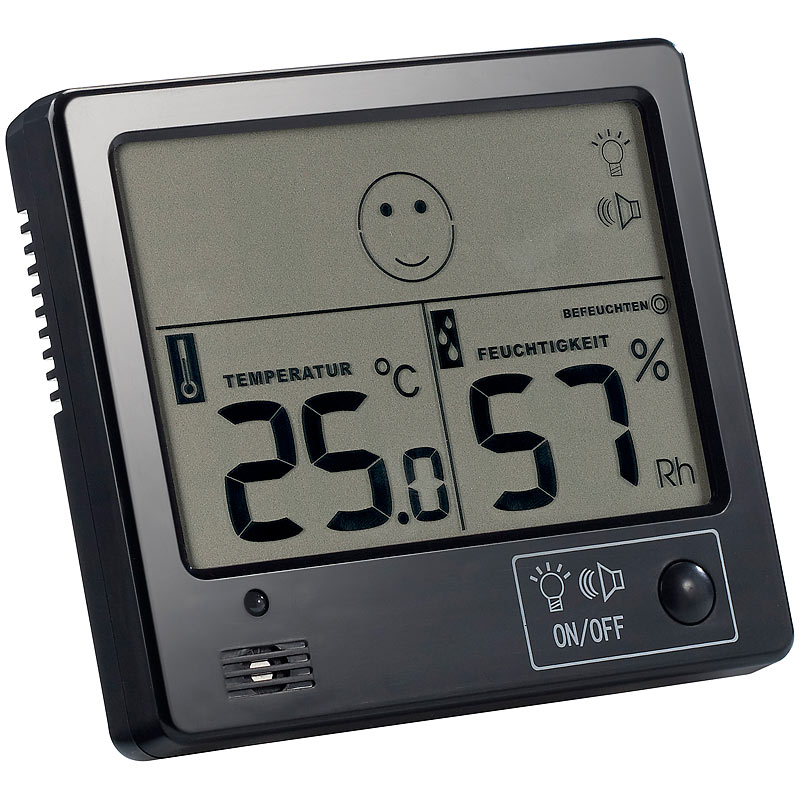 Raumklima-Thermometer mit Hygrometer mit Alarmfunktion