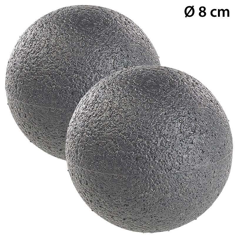 2er Pack Massage-Ball und Faszien-Trainer für Rücken & Co., Ø 8 cm