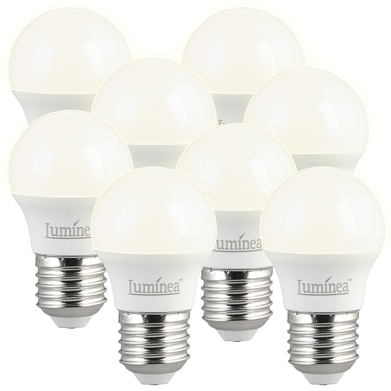8er-Set LED-Lampen, E27, 3 Watt, G45, 240 Lumen