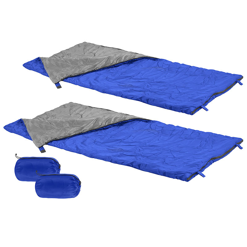 2er-Set Decken-Schlafsäcke, 200 g/m² Hohlfaser-Füllung, 190 x 75 cm