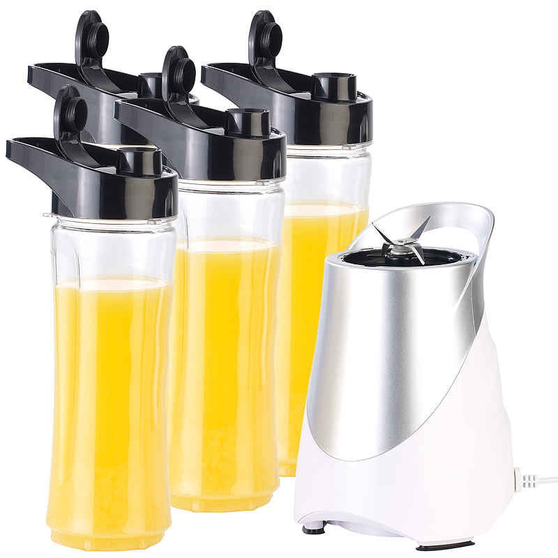 2in1-Standmixer inklusive 4 Smoothie-Mix-Trinkbecher, 300 W, 600 ml