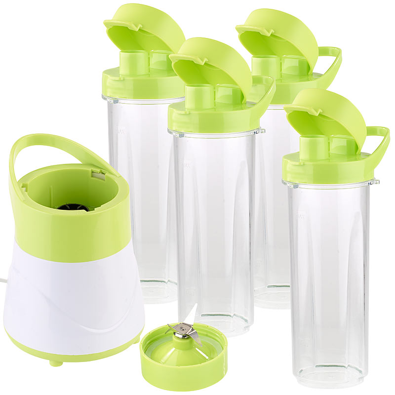 2in1-Smoothie- & Standmixer mit 4 Trinkbechern, BPA-frei, 500 ml