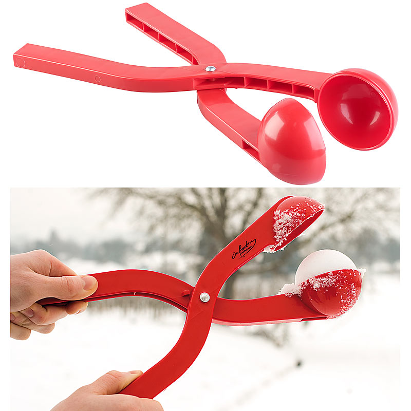 Profi-Schneeballzange für Schneebälle mit Ø 7 cm, rot