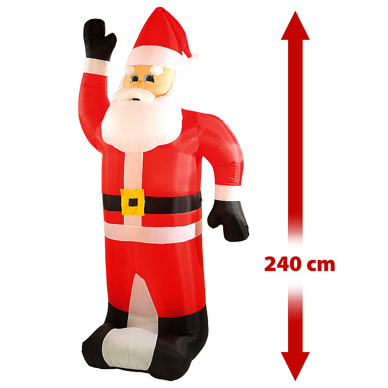 Santa Claus aufblasbar 67cm aufblasbarer Weihnachtsman Weihnachtsdekoration Deko