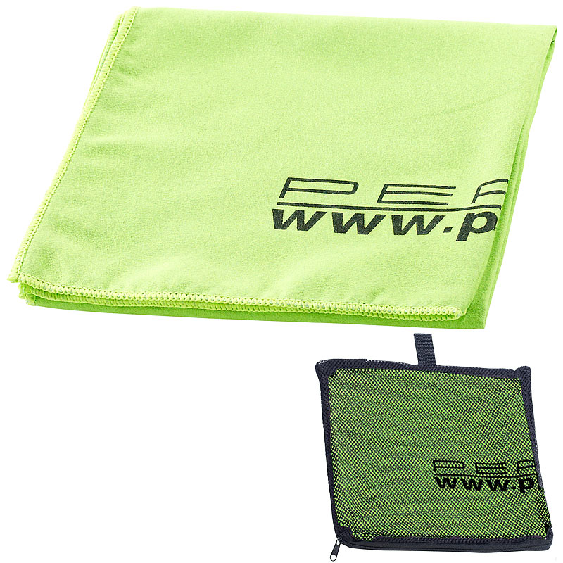 Extra saugfähiges Mikrofaser-Handtuch, 80 x 40 cm, grün