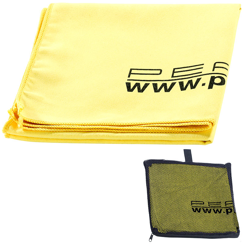 Extra saugfähiges Mikrofaser-Handtuch, 80 x 40 cm, gelb