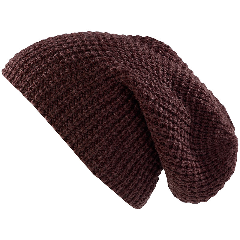 XXL-Strick-Mütze Long Beanie, dunkelbraun