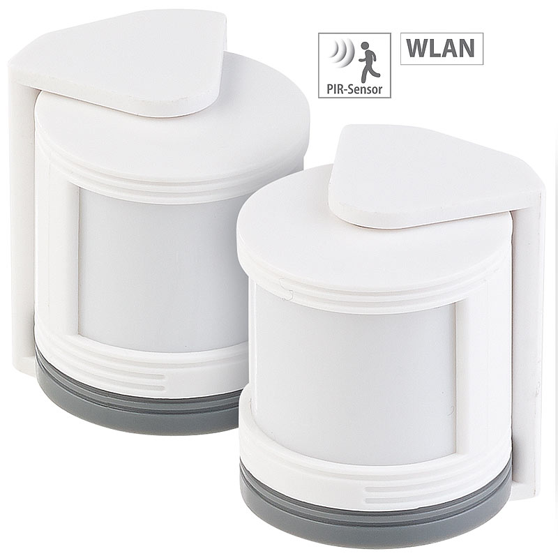2er-Set  Mini-PIR-Bewegungsmelder für WLAN-Alarmanlage XMD-3000.avs