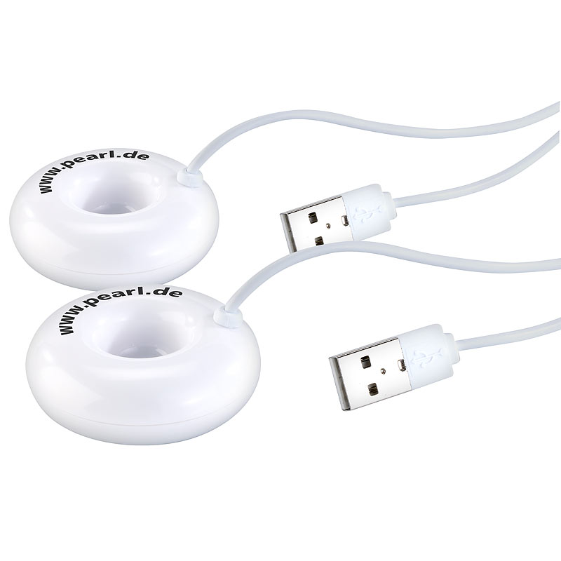 2er-Set USB-Mini-Luftbefeuchter & Diffuser mit Ultraschall-Vernebler