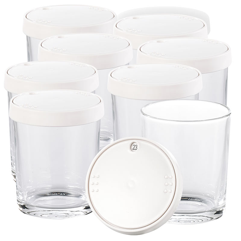 Ersatz-Gläser für PEARL Joghurt Maker, 8er-Set, je 150 ml