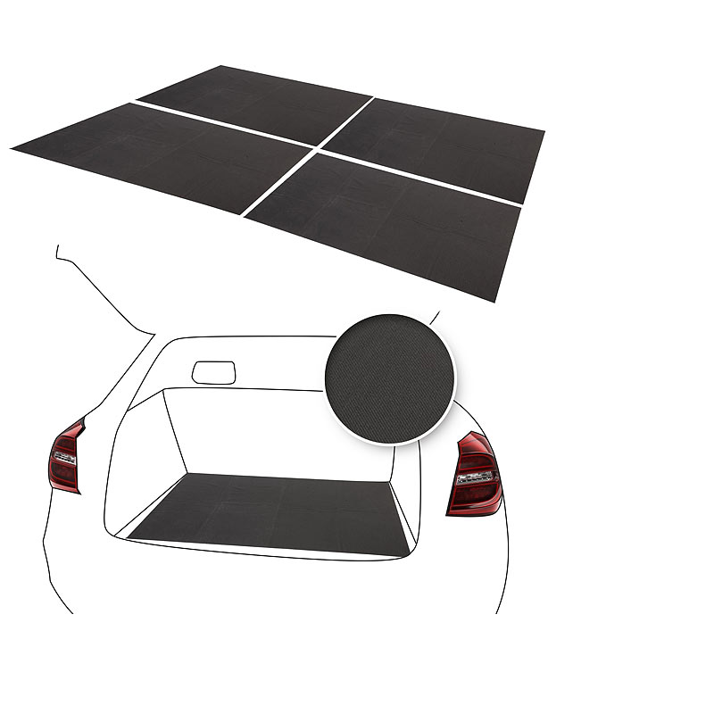 4er-Set rutschhemmende Kofferraummatten, je 80 x 100 cm