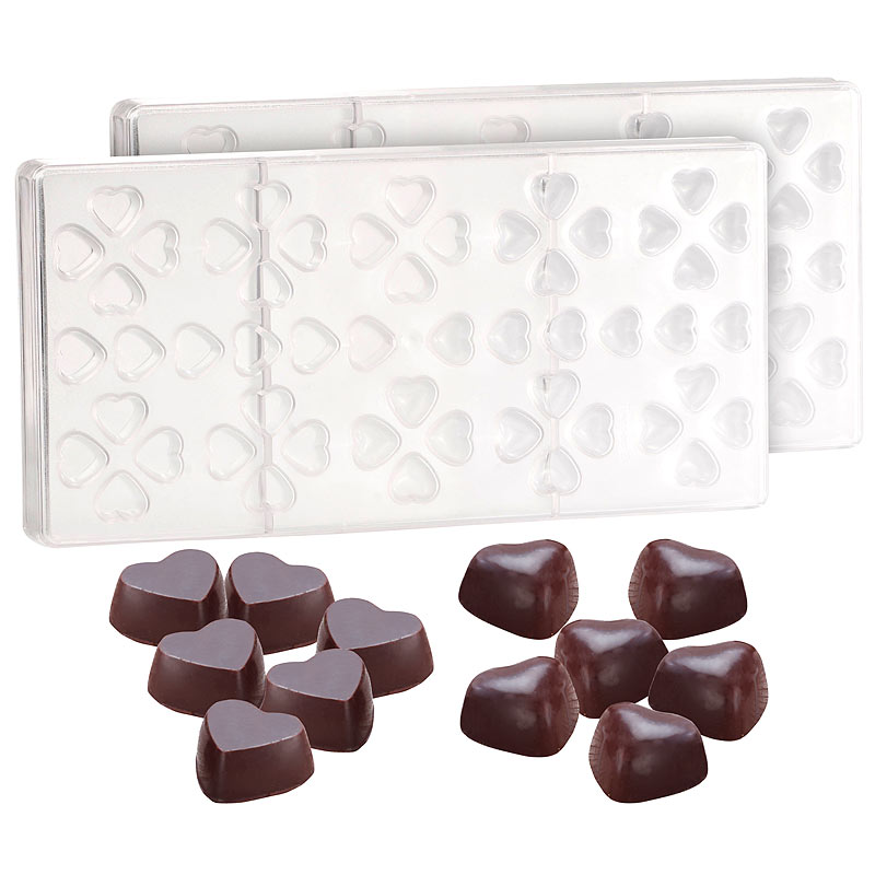 2er-Set 3D Schokoladen-Gussformen-Set 