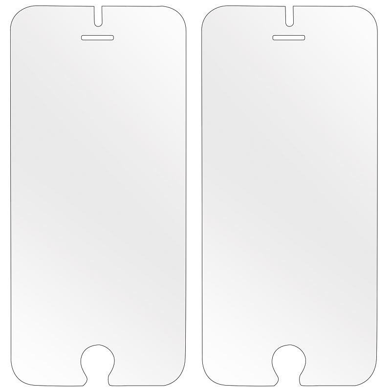 2er-Set Displayschutz für Apple iPhone 6, 6s, gehärtetes Echtglas (9H)