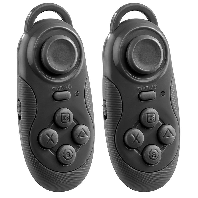 2er-Set Mini-Akku-Game-Controller & Fernbedienung, Bluetooth
