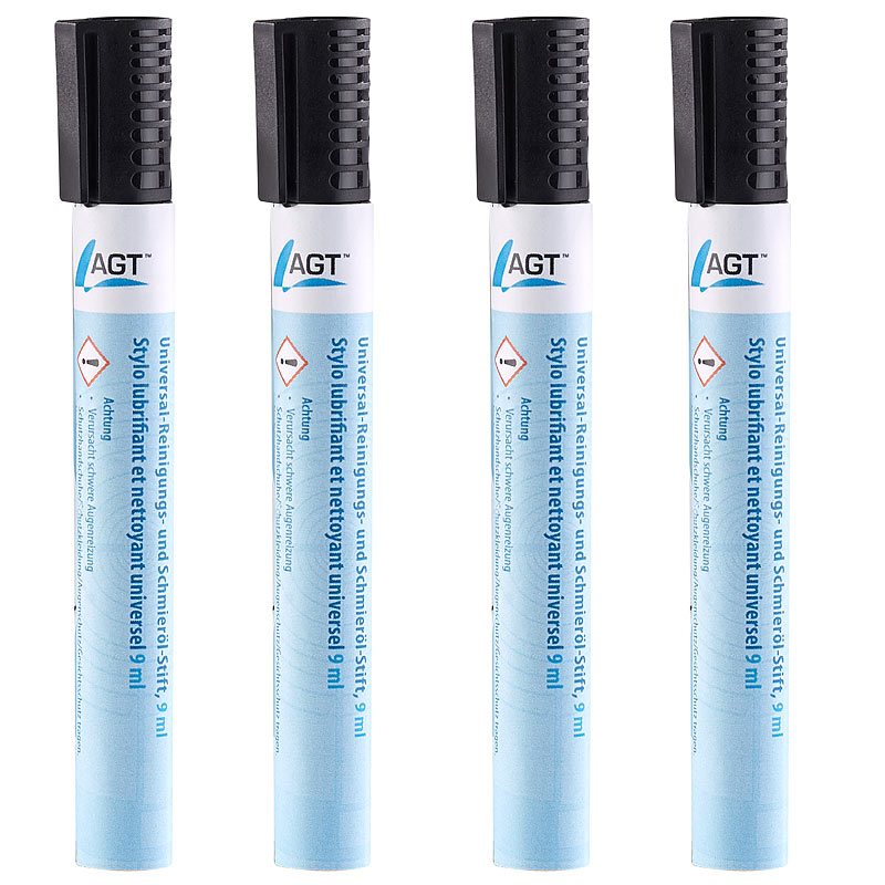 4er-Set Universal-Reinigungs- und Schmieröl-Stifte, je 9 ml