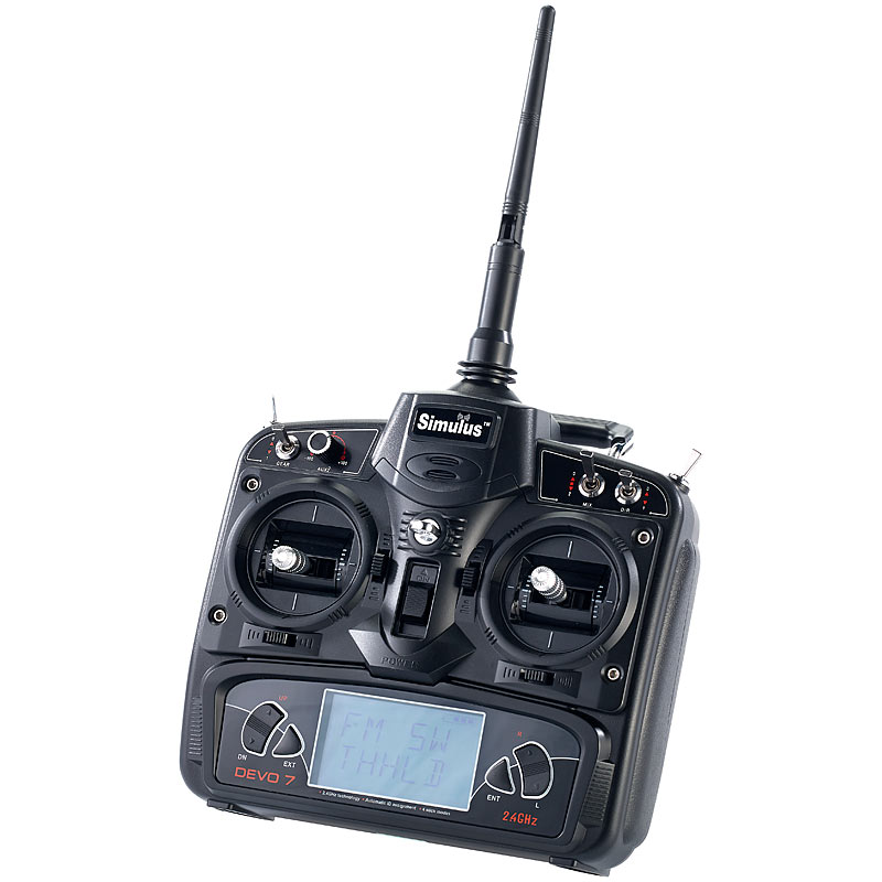 Funk-Fernsteuerung DEVO-7 für Quadrocopter und RC-Fahrzeuge