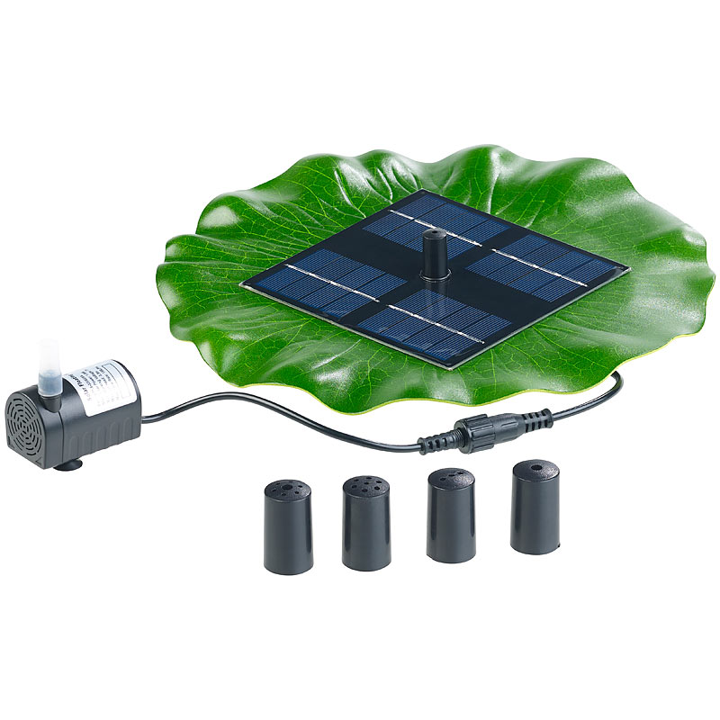 Solarbrunnen Teich Schwimmender SolarTeichSpringbrunnen mit Pumpe