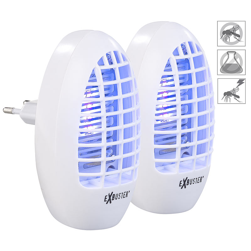 Steckdosen-Insektenvernichter mit UV-Licht, für Räume bis 20 m²