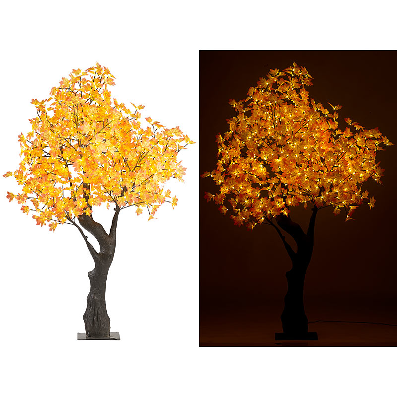 LED-Deko-Ahornbaum, 576 beleuchtete Herbstblättern, 200 cm, für innen