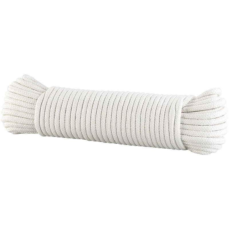 Geflochtenes Baumwollseil, Ø 10 mm, 31 m lang, Natur (beige)