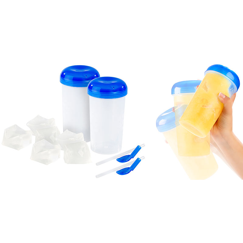 2er-Pack Schüttel-Becher für selbstgemachtes Slush-Eis, 170 ml