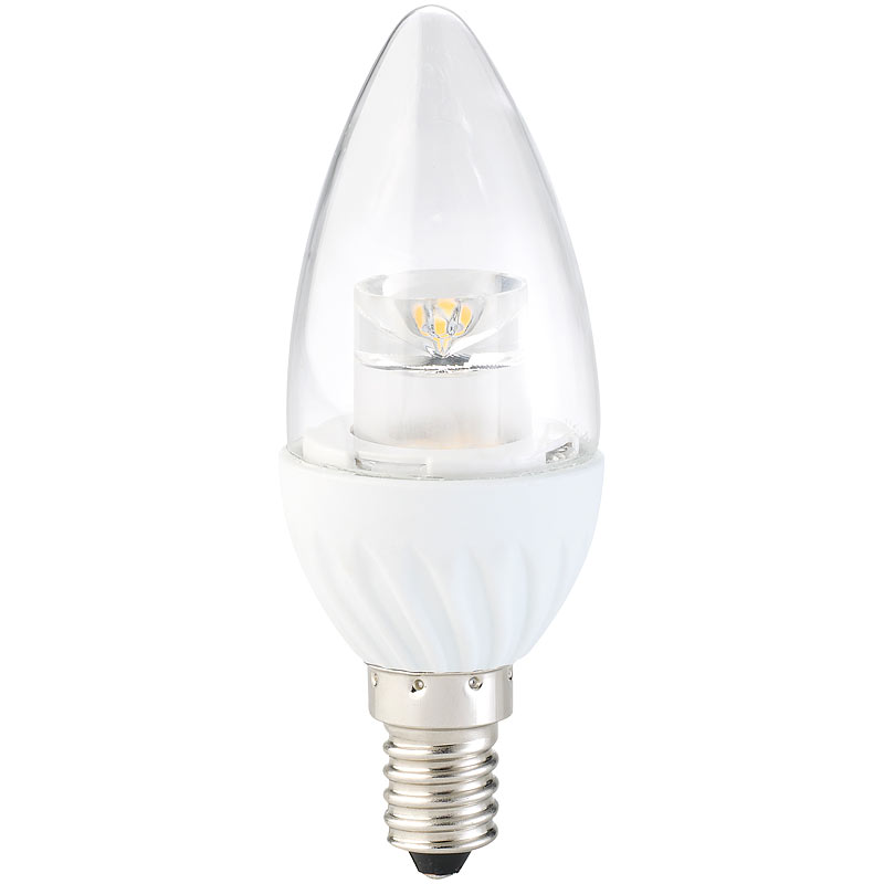 Klare LED-Kerze, E14, 4 W, 300 lm, warmweiß, 160°