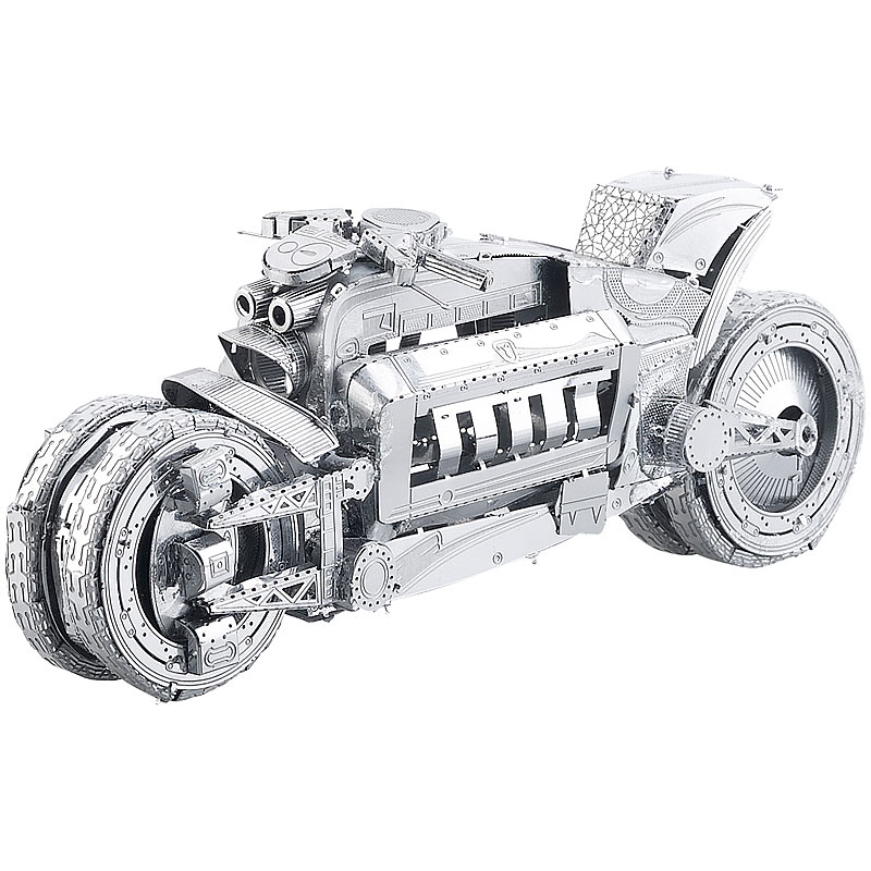 3D-Bausatz Motorrad aus Metall im Maßstab 1:13, 45-teilig