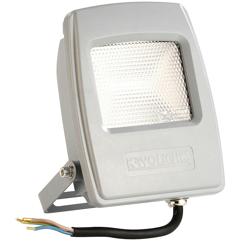 Wetterfester LED-Fluter, 10 Watt, 750 Lumen, IP 65, warmweiß 3.000 K