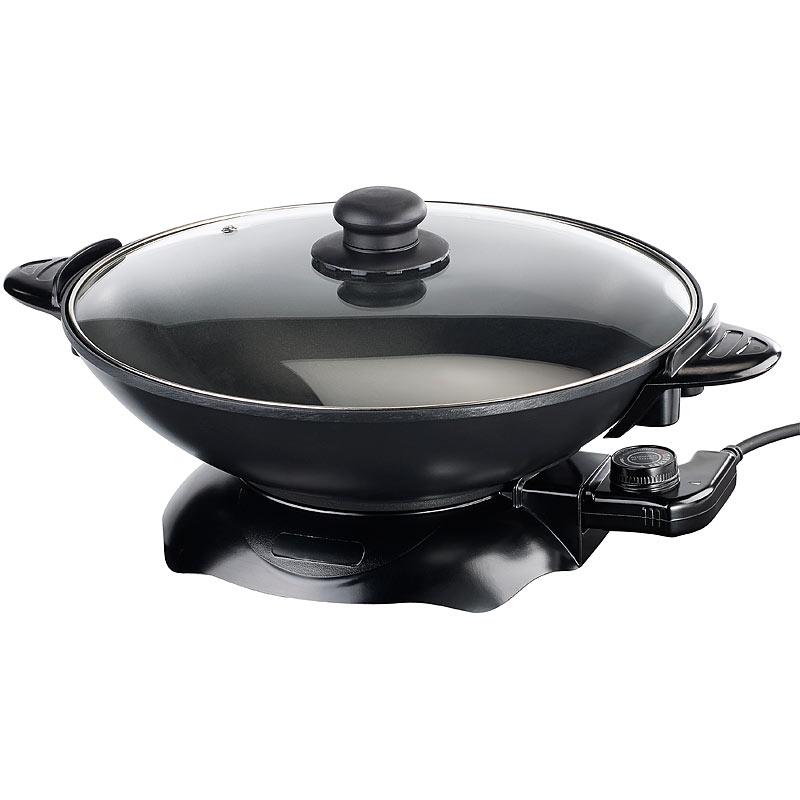 Elektrischer Wok mit Thermostat, antihaftbeschichtet, 1.500 W, 5,1 l