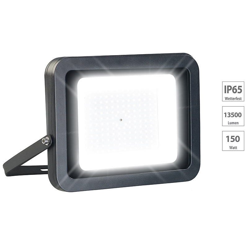 Wetterfester LED-Fluter mit 13.500 Lumen, tageslichtweiß, 150 W, IP65