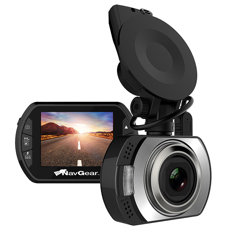 Full-HD-Dashcam MDV-2295 mit GPS, G-Sensor, 120°-Weitwinkel