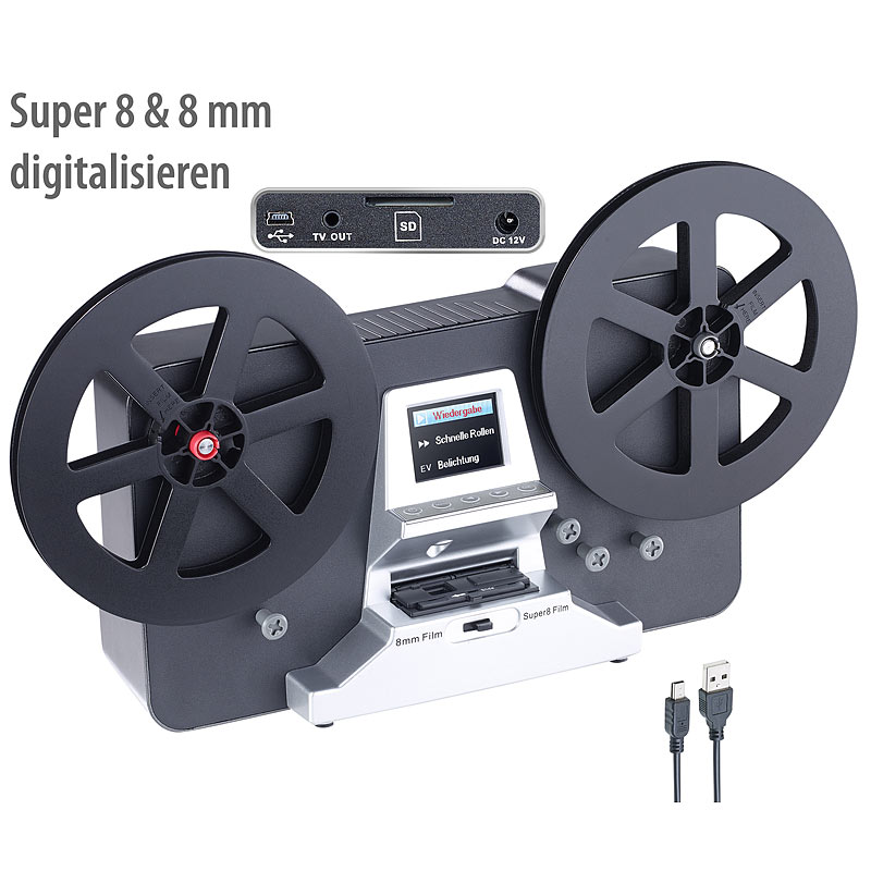 HD-XL-Film-Scanner & -Digitalisierer für Super 8 & 8 mm, bis 7