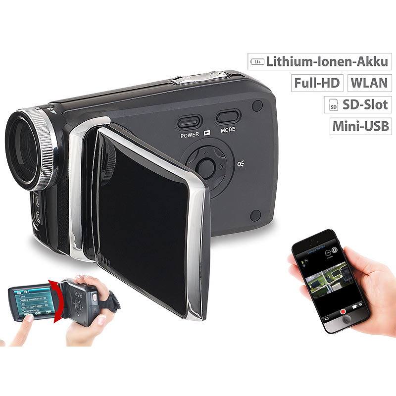 Full-HD-Camcorder mit 7,6-cm-Touch-Display (3