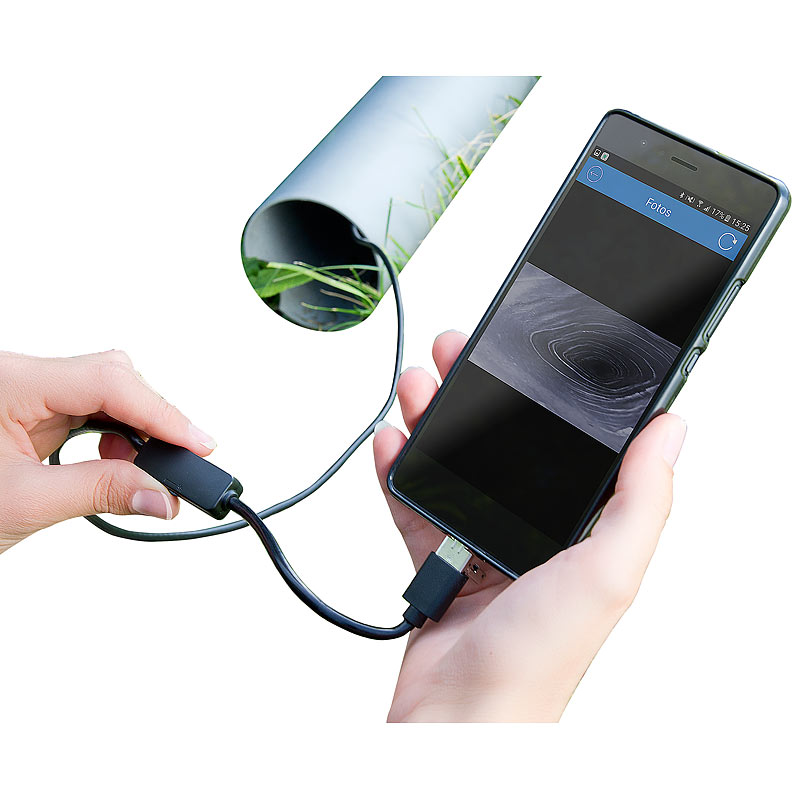 USB-HD-Endoskop-Kamera für PC und OTG-Android-Smartphone, 2 m, IP67