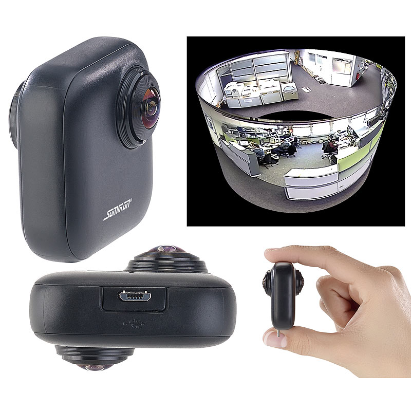 360°-Panorama-Kamera für Android-OTG-Smartphones, 2K, YouTube Live