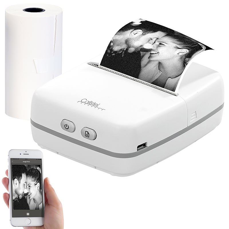 Mobiler Akku-Foto-Thermodrucker, Android & iOS, Bluetooth, App, 57 mm