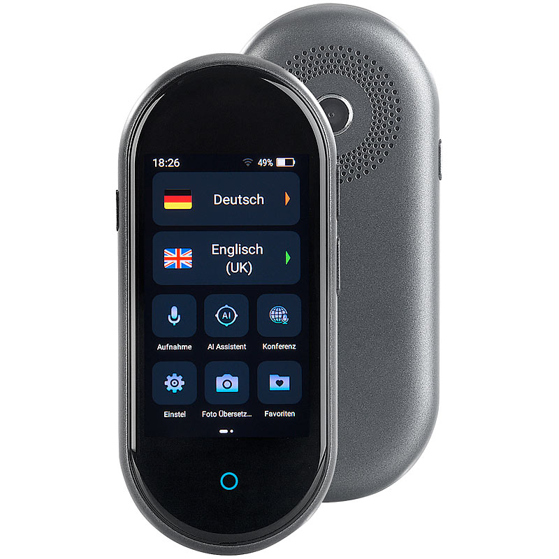 Mobiler Echtzeit-Sprachübersetzer, 105 Sprachen, Touchscreen, Kamera