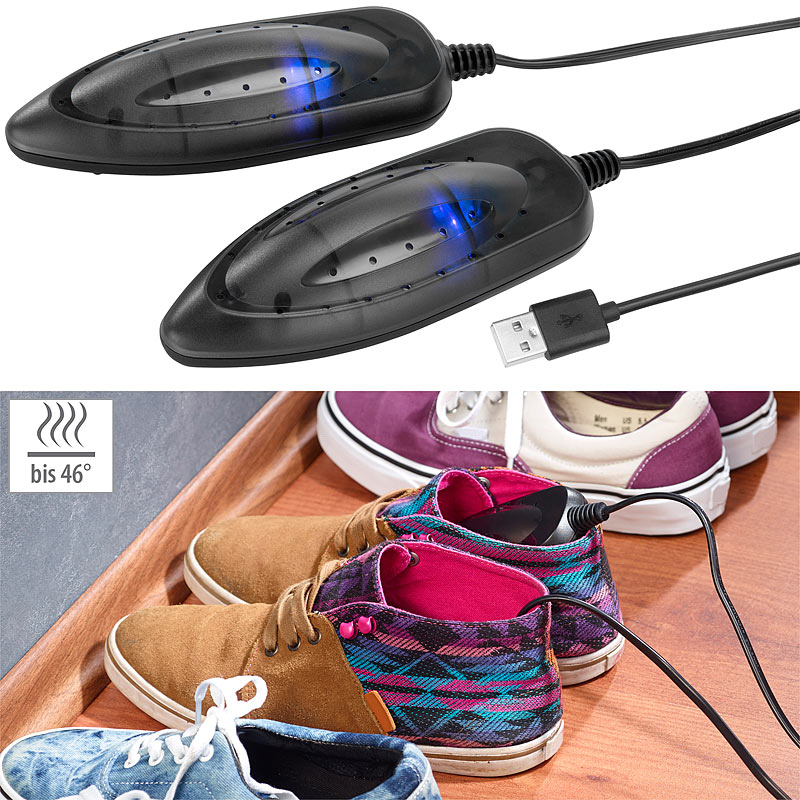 Portabler USB-Schuhtrockner mit UV-Licht und 2 Trocken-Modulen, 8 Watt