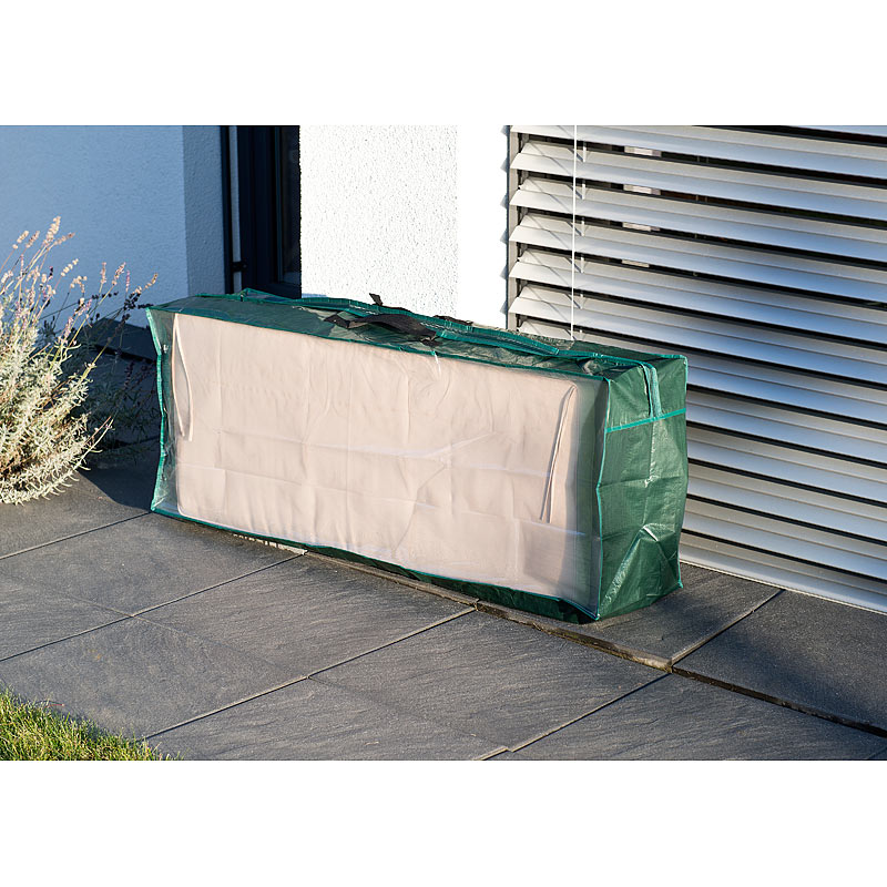 Tasche aus Gewebeplane für Gartenmöbel-Sitzkissen, 130 x 50 x 32 cm