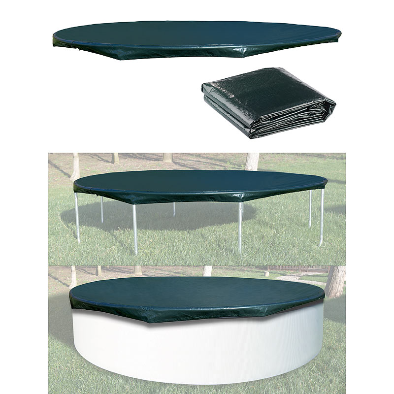 Gewebe-Abdeckplane für Pool & Trampolin, 300 x 17 cm (Ø x H)