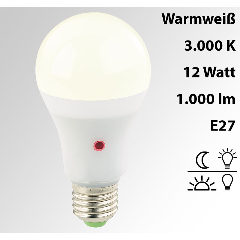 Led Beleuchtung LED Lampe Mit Dämmerungssensor E27 12 W