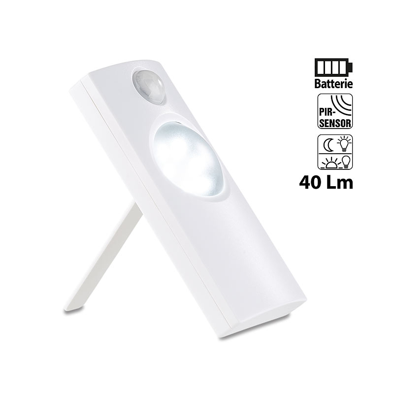 LED-Wand- & Stand-Leuchte mit Bewegungserkennung, 0,36 Watt, 40 Lumen