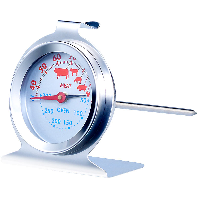 3in1 XL Braten- und Ofen-Thermometer für Gar- & Backofentemperatur