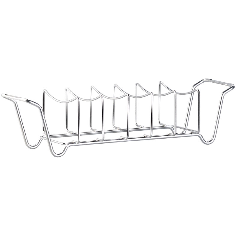 2er-Set 2in1-Sparerib-Halter /& Bratenkorb für Grill /& Ofen Edelstahl