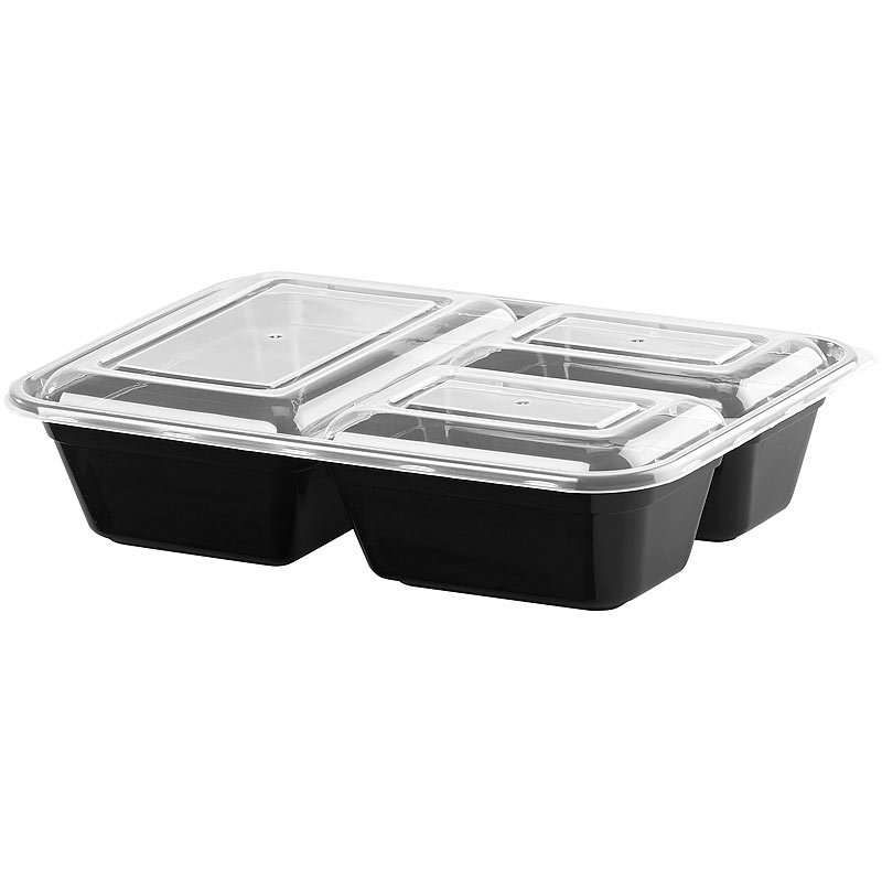 10er-Set Lebensmittel-Boxen mit je 3 Trennfächern & Deckel, 1,2 l | eBay