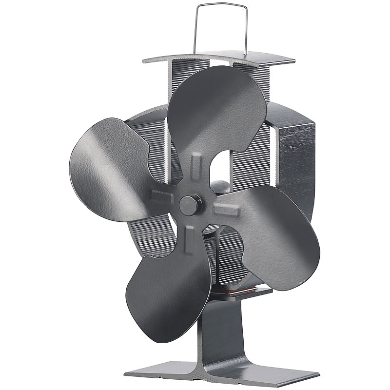 Stromloser Kaminofen-Ventilator mit 4 Lüfter-Blättern, für 60 - 350 °C