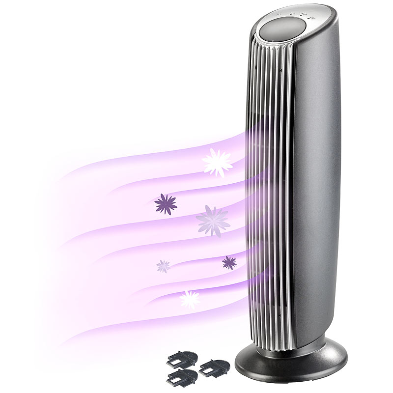 Luftreiniger mit Ionisator, UV, Filter, Gebläse & Aroma-Funktion, 13 W