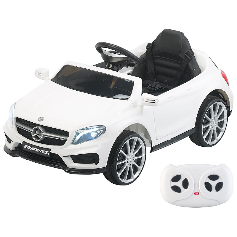 Kinderauto Mercedes-Benz GLA 45, bis 7 km/h, Fernsteuerung, MP3, weiß